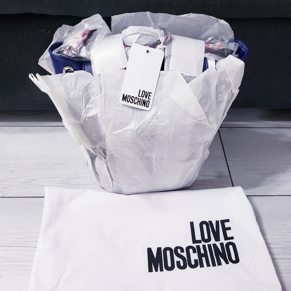 Love Moschino Blue Grain Backpack main image 5